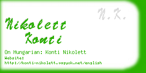 nikolett konti business card